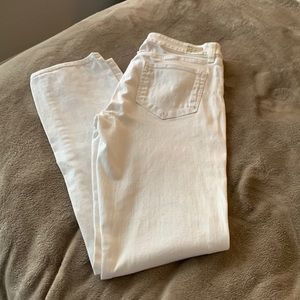 Paige denim peg straight size 30 white jeans